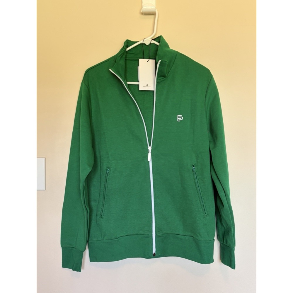 Flint Park Kelly Green Full Zip Court Jacket Tennis Active Mens Small NEW NWT